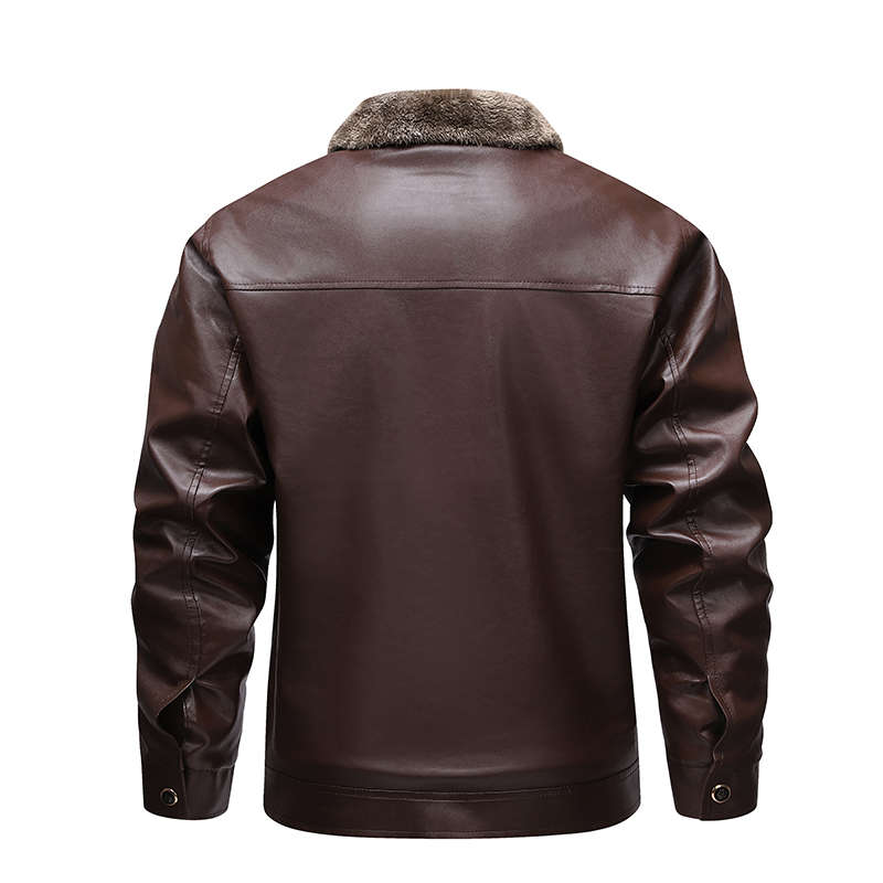 レザージャケット メンズ フリース裏地 冬用ジャケット ファ - Leather Motorcycle Jacket Biker のレビューと価格