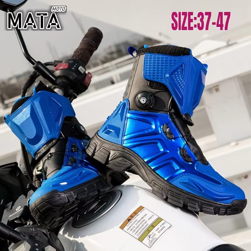 メンズオートバイブーツ屋外防水 TPU 保護モトシューズ滑り - Motorcycle Boots Waterproof Riding のレビューと価格