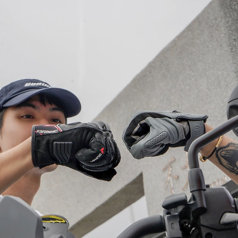 DUHAN シープスキンレザー製バイクグローブ。通気性に優れ - Motorcycle Gloves Leather Knuckle のレビューと価格