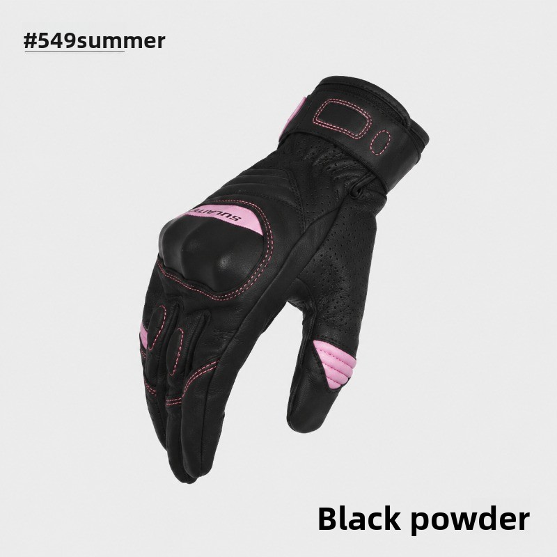 STAR FIELD KNIGHT レディース サマーバイク - Motorcycle Gloves Leather Knuckle のレビューと価格