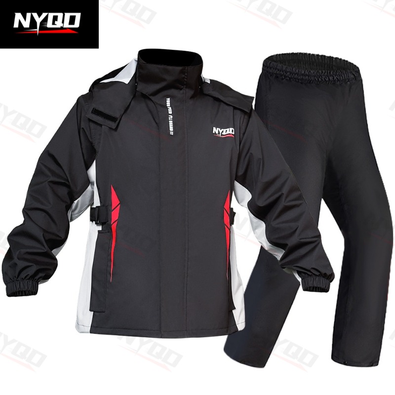 NYQD オートバイレインコート軽量屋外乗馬全身分割レインコ - Motorcycle Riding Jacket Waterproof のレビューと価格