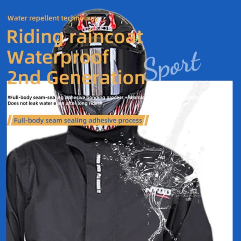 NYQD オートバイレインコート軽量屋外乗馬全身分割レインコ - Motorcycle Riding Jacket Waterproof のレビューと価格