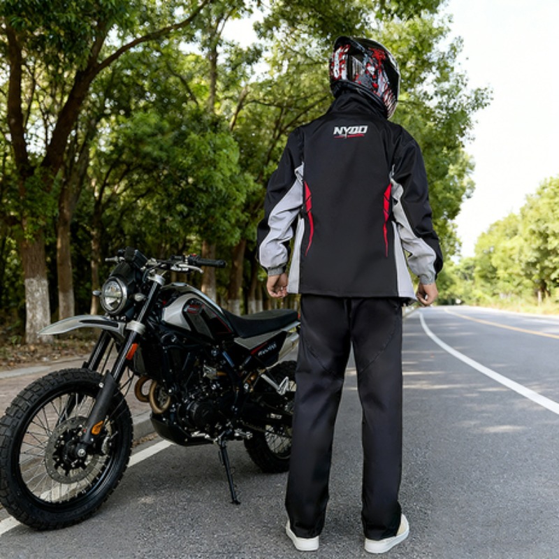 NYQD オートバイレインコート軽量屋外乗馬全身分割レインコ - Motorcycle Riding Jacket Waterproof のレビューと価格