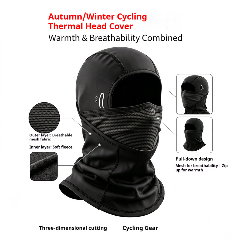 冬用フリース製バラクラバ、防風ネックゲイター、スキーやバイク - Motorcycle Neck Gaiter Balaclava のレビューと価格