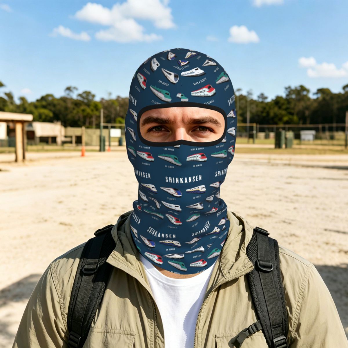 日本の新幹線用通気性薄型バラクラバ、フルフェイスマスク、日焼 - Motorcycle Neck Gaiter Balaclava のレビューと価格