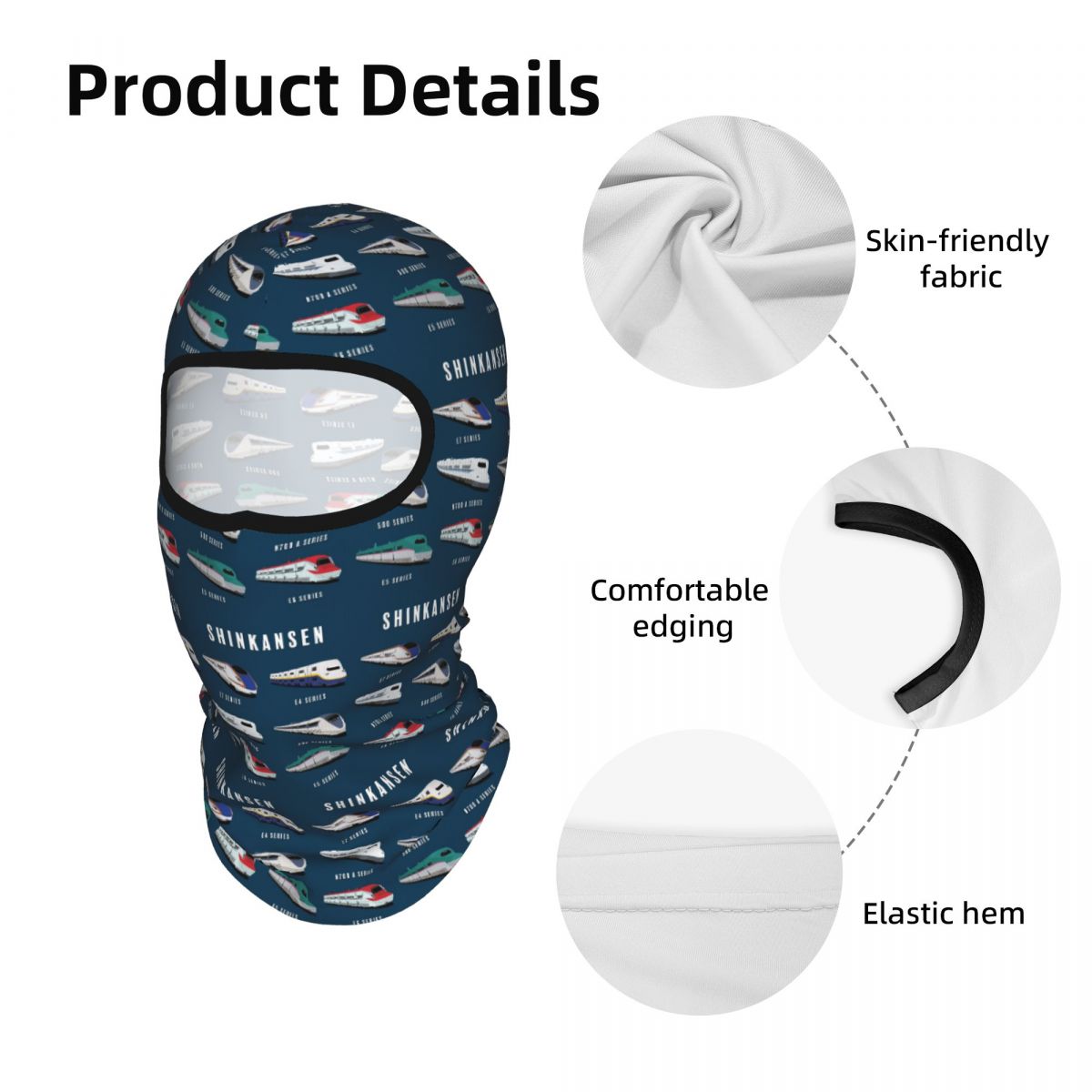 日本の新幹線用通気性薄型バラクラバ、フルフェイスマスク、日焼 - Motorcycle Neck Gaiter Balaclava のレビューと価格