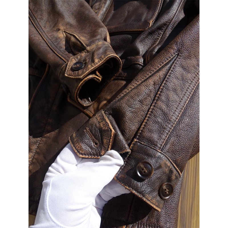 メンズ アメリカン レトロ ティーコア 牛革 ストーンウォッ - Leather Motorcycle Jacket Biker のレビューと価格