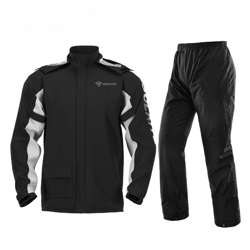 バイク用レインスーツ、2ピース防水ジャケットパンツセット、靴 - Motorcycle Rain Suit 2 Piece のレビューと価格