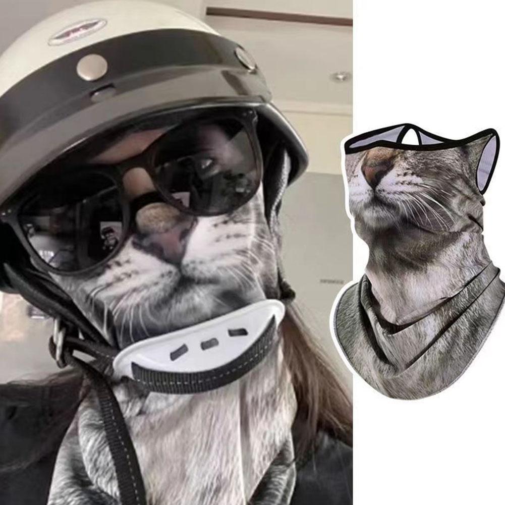 3D かわいい動物バラクラバオートバイモトクロススキースノー - Motorcycle Neck Gaiter Balaclava のレビューと価格