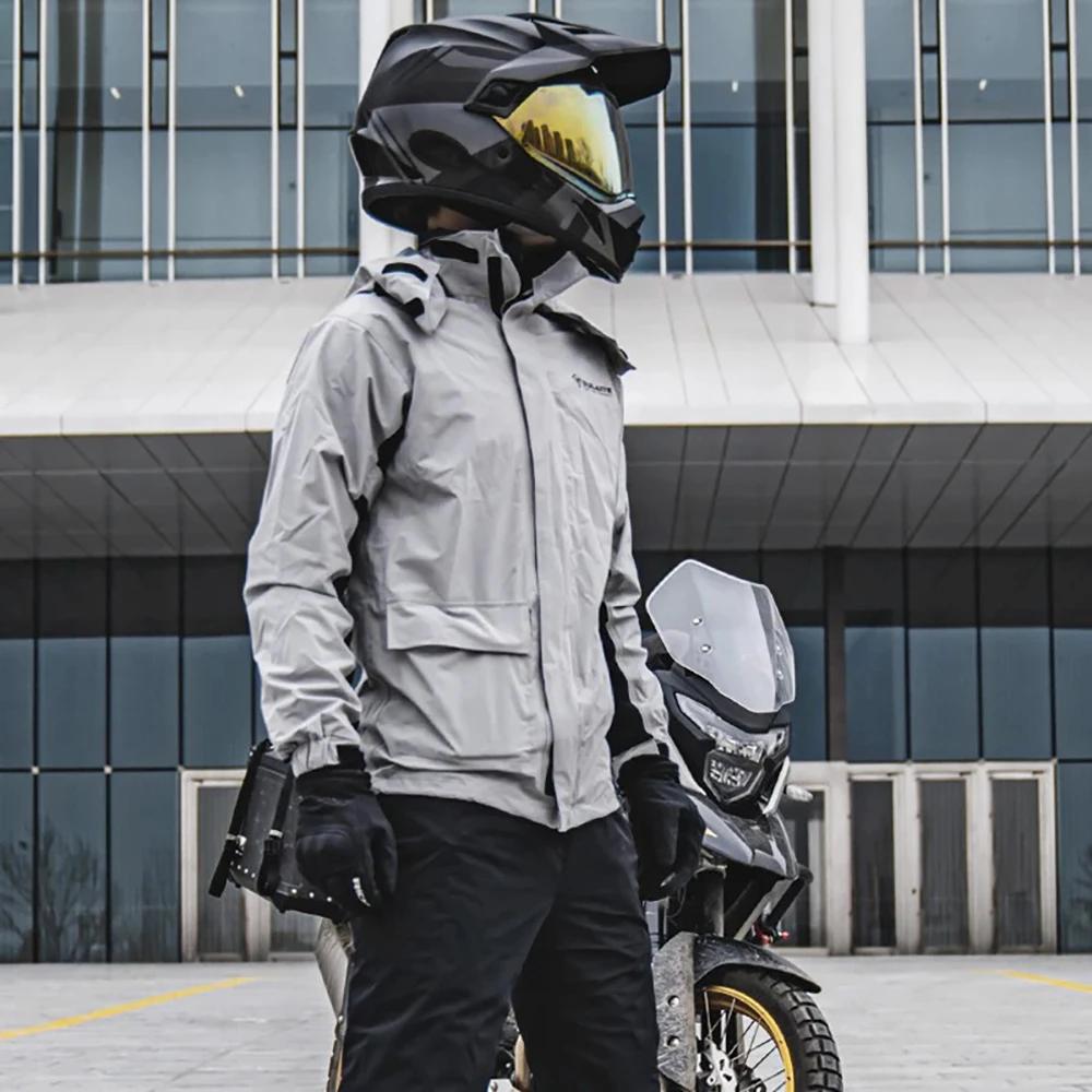 男性と女性のためのオートバイのレインコート,ライダースーツ, - Motorcycle Riding Jacket Waterproof のレビューと価格