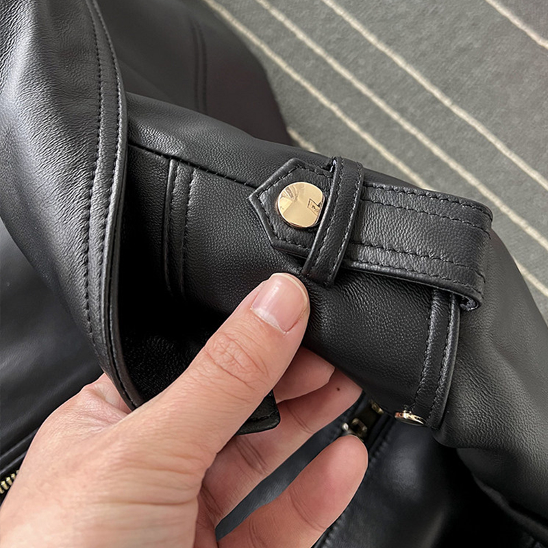 高品質羊革製レディース本革ジャケット 2026年ファッション - Leather Motorcycle Jacket Biker のレビューと価格