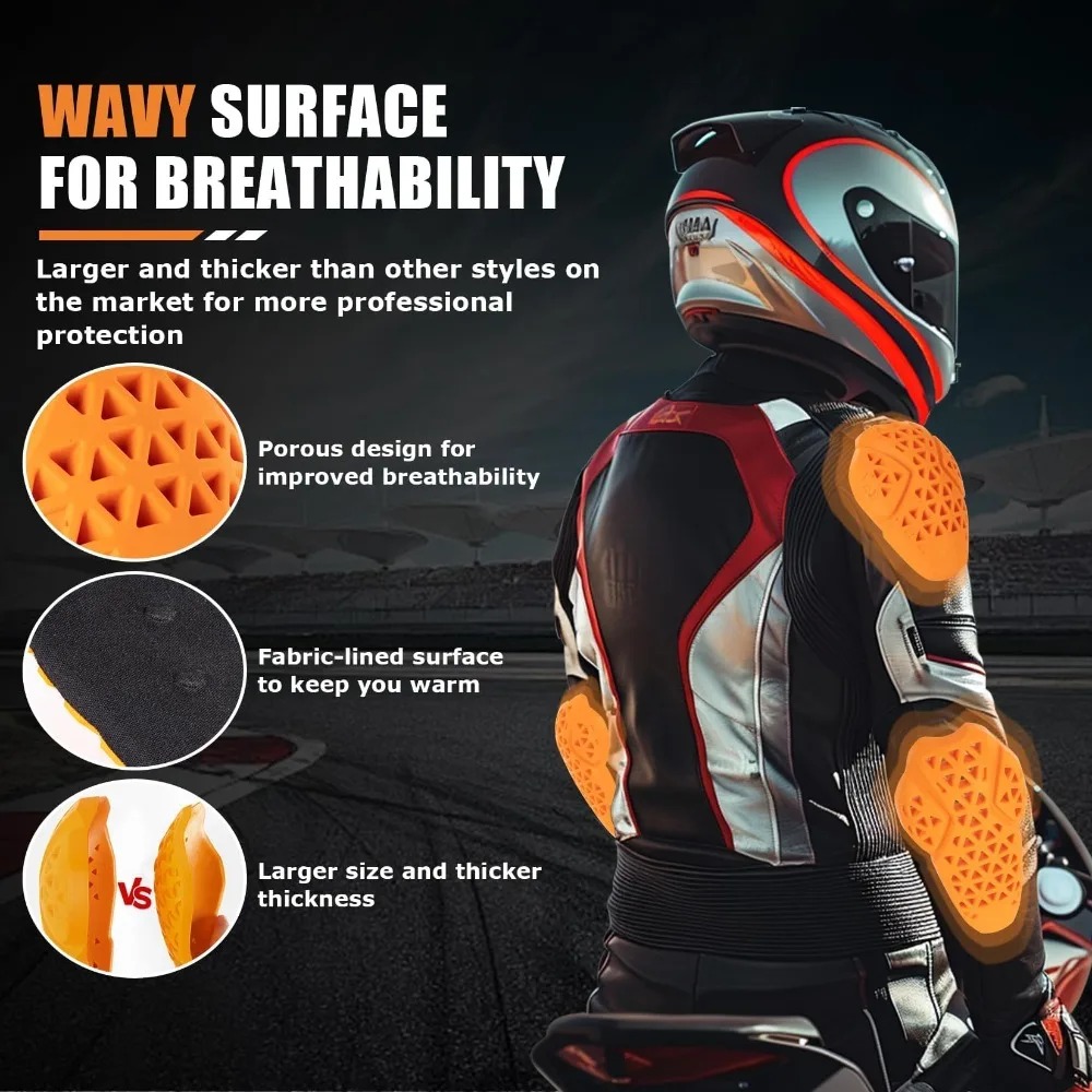 フルCEレベル2認証オートバイアーマーバックパッド肘と肩保護 - Motorcycle Back Protector Ce Level 2 のレビューと価格