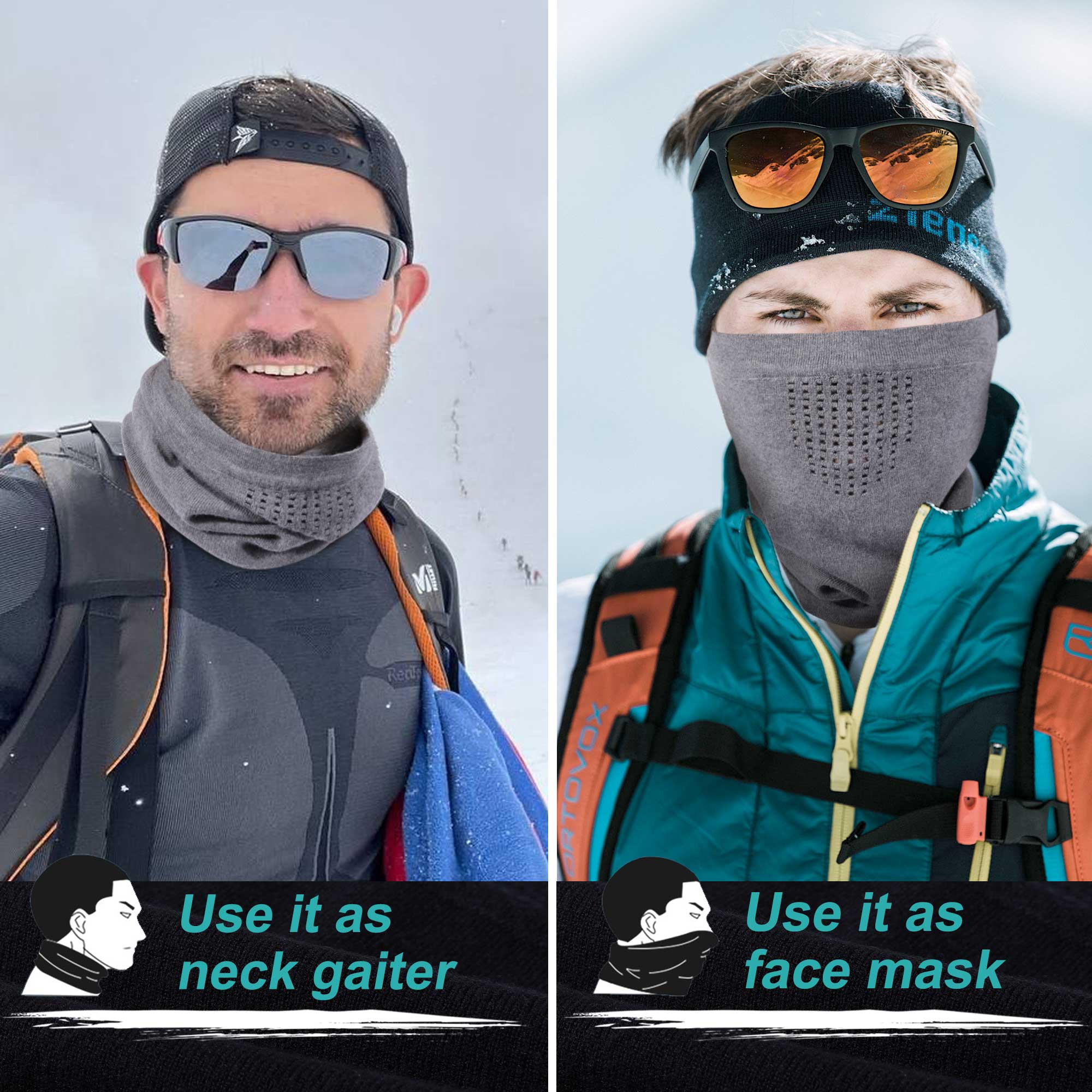 冬用バイク用フェイスマスク、防寒バラクラバ、耳かけ付きでヘル - Motorcycle Neck Gaiter Balaclava のレビューと価格