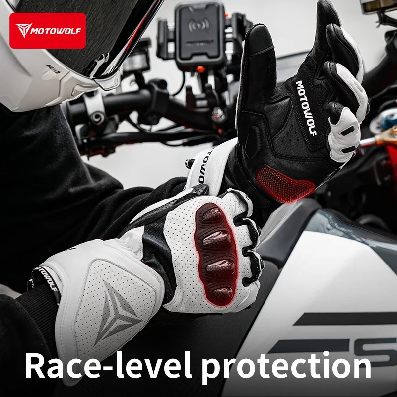 MOTOWOLF バイク用グローブ アクセサリー 長めの袖口 - Motorcycle Gloves Leather Knuckle のレビューと価格
