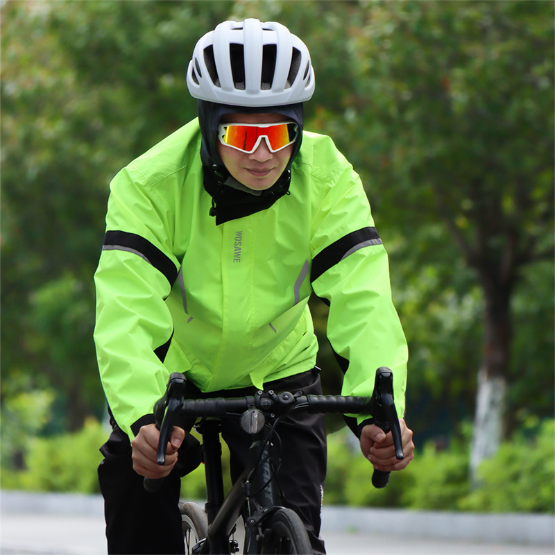 Wosawe-男性と女性のための防水フード付きレインコート、 - Motorcycle Jacket Thermal Liner のレビューと価格