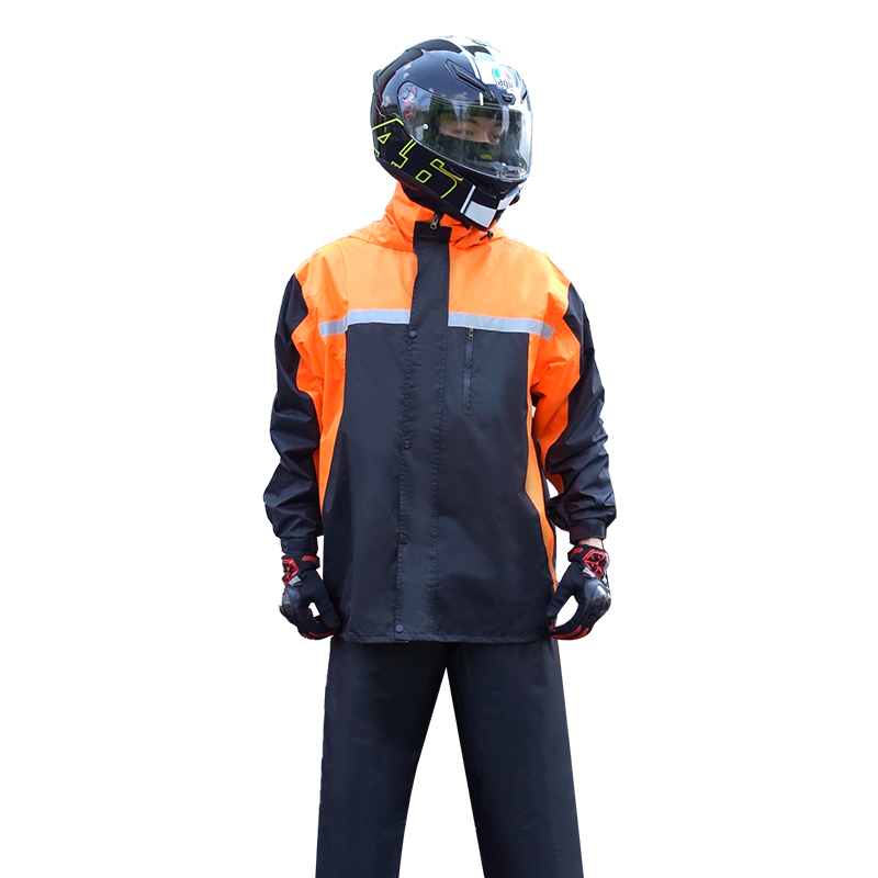バイク用レインスーツ 防水 2ピース ツートンカラー ジャケ - Motorcycle Rain Suit 2 Piece のレビューと価格