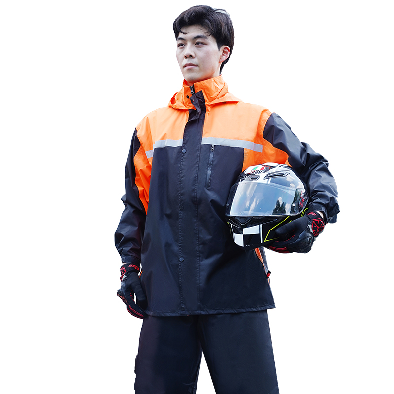 バイク用レインスーツ 防水 2ピース ツートンカラー ジャケ - Motorcycle Rain Suit 2 Piece のレビューと価格