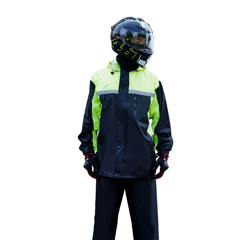 バイク用レインスーツ 防水 2ピース ツートンカラー ジャケ - Motorcycle Rain Suit 2 Piece のレビューと価格